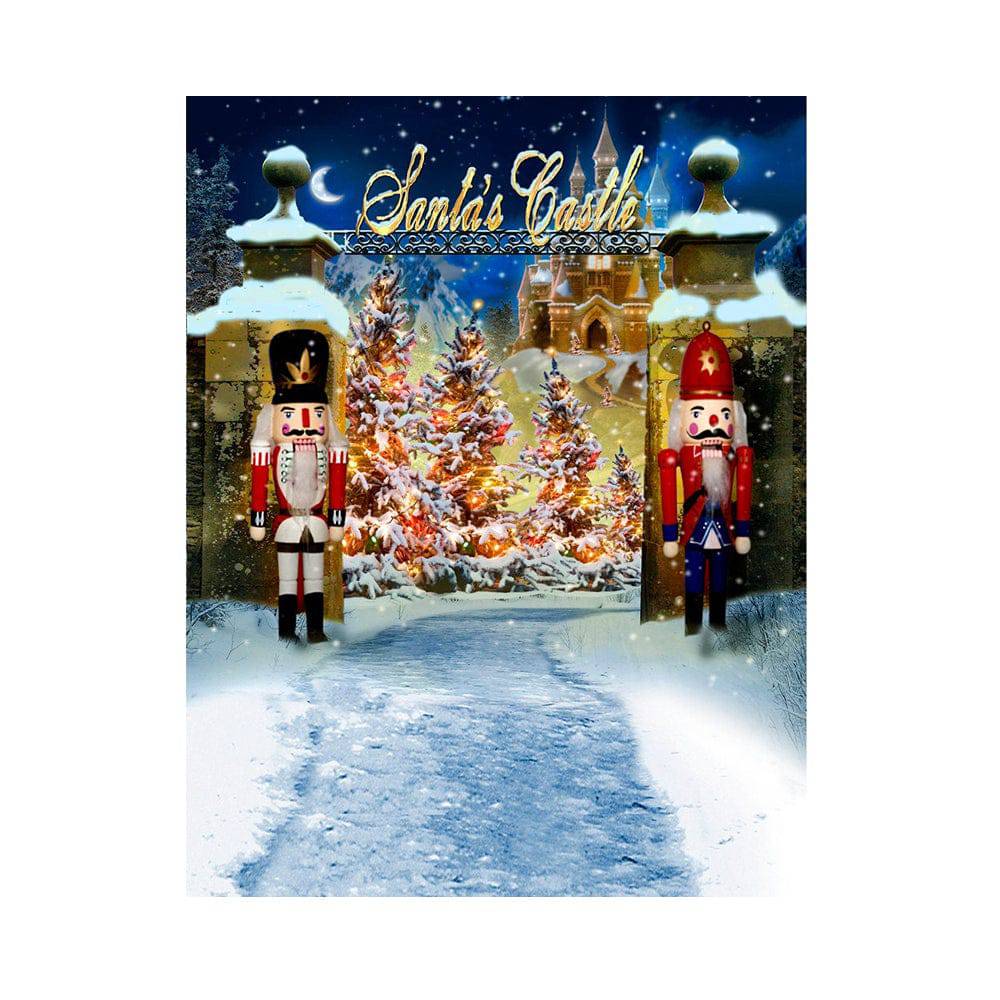 Santa's Workshop Castle Photography Backdrop - Basic 5.5  x 6.5  