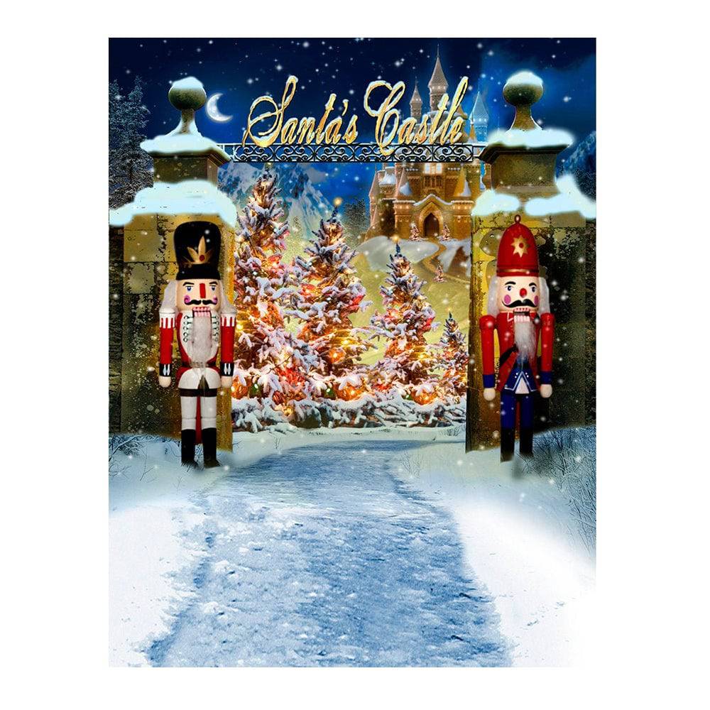 Santa's Workshop Castle Photography Backdrop - Pro 6  x 8  