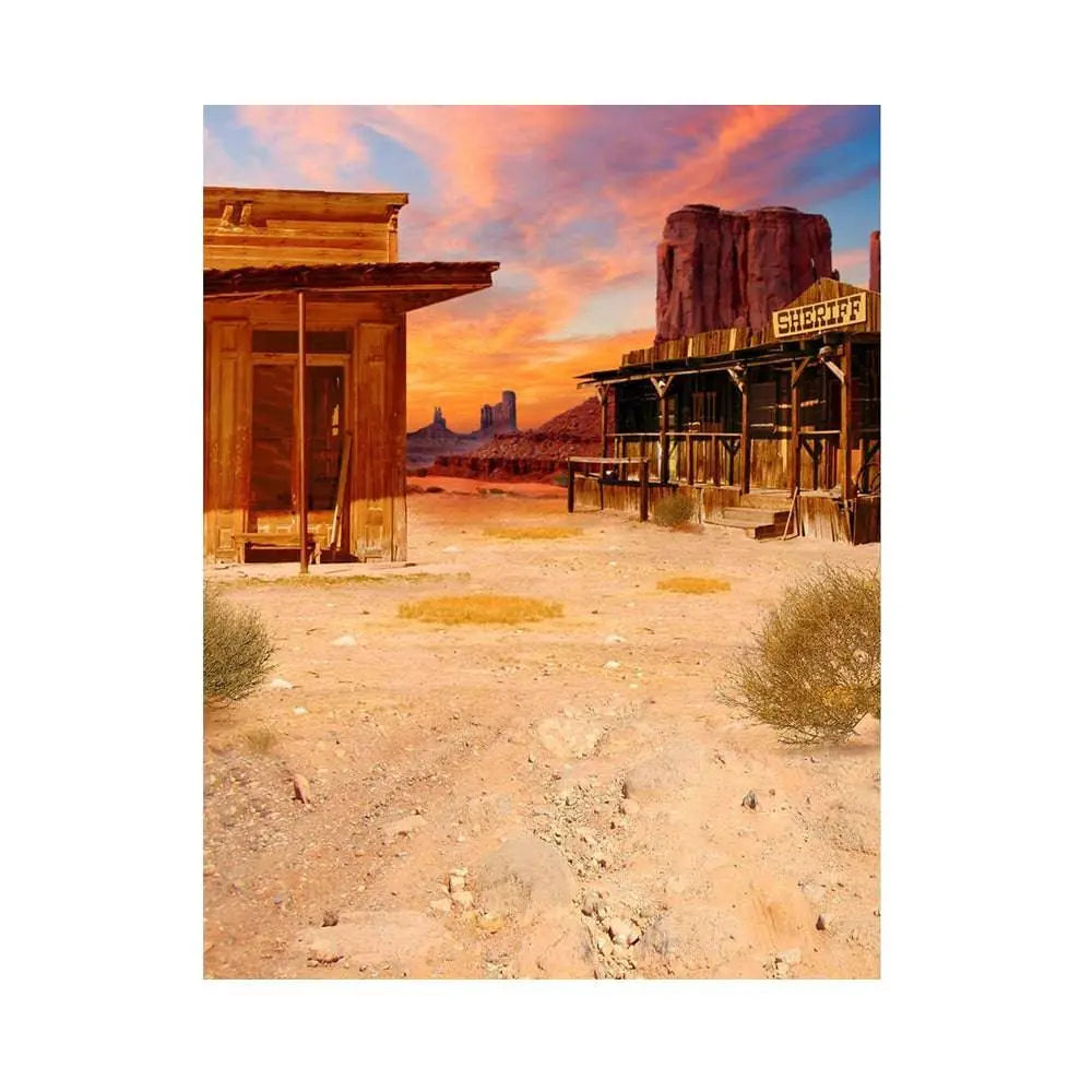 Old West Cowboy Photography Backdrop - Basic 5.5  x 6.5  