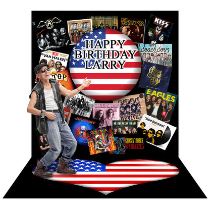 American Rock Party Photography Backdrop