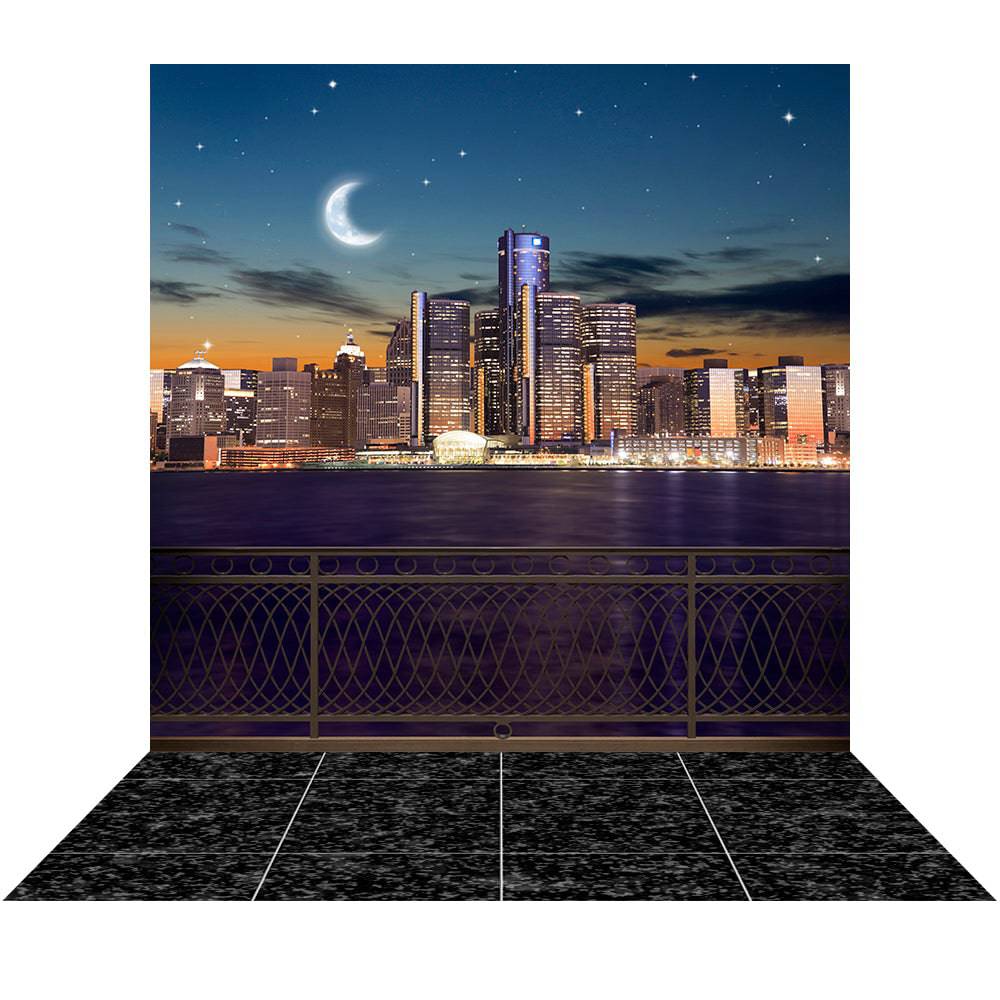 Detroit City Photography Backdrop - Basic 8  x 16  