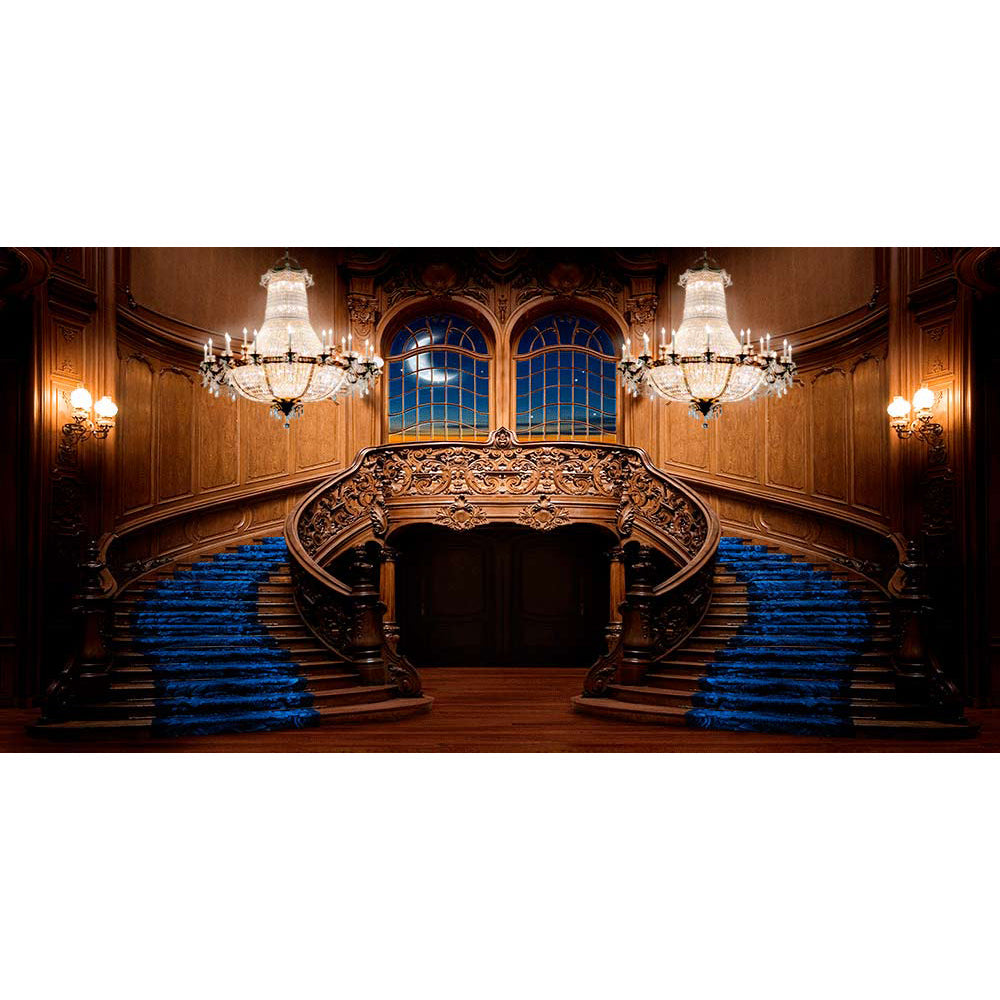 Grand Double Staircase Photography Background