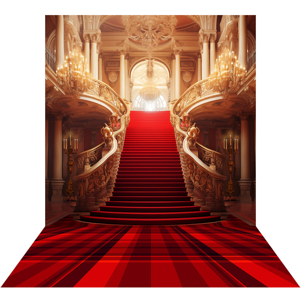 (Clearance) 10ft x 20ft Pro Fabric Exquisite Palace Staircase Backdrop