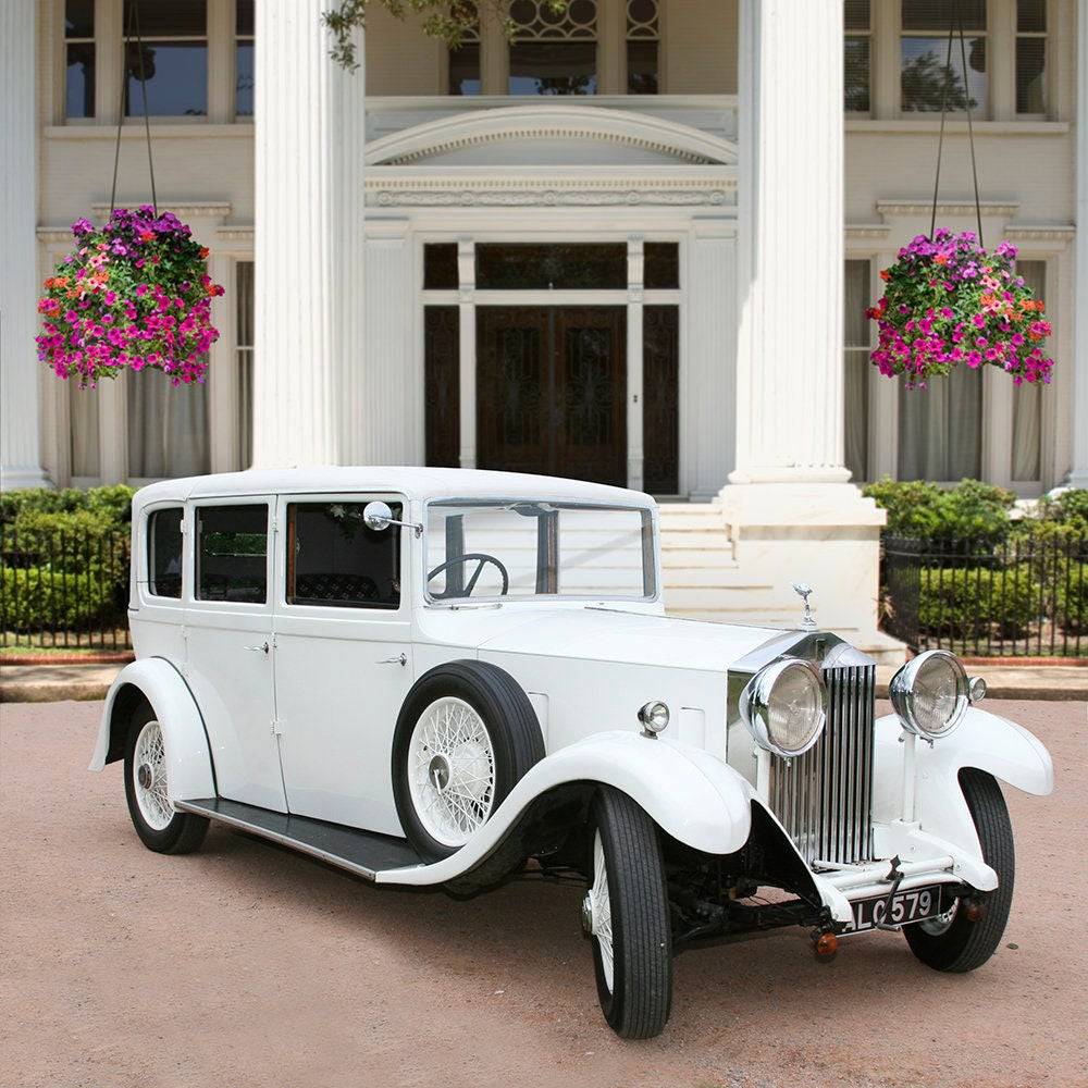 1920s White Car Estate Photography Background - Pro 10  x 8  