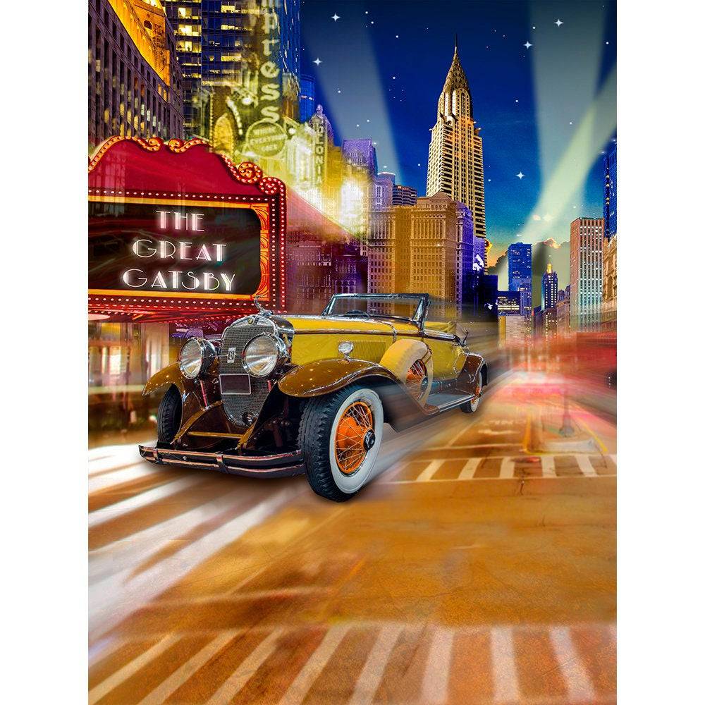 Roaring 20's City Street Photo Background - Basic 8  x 10  