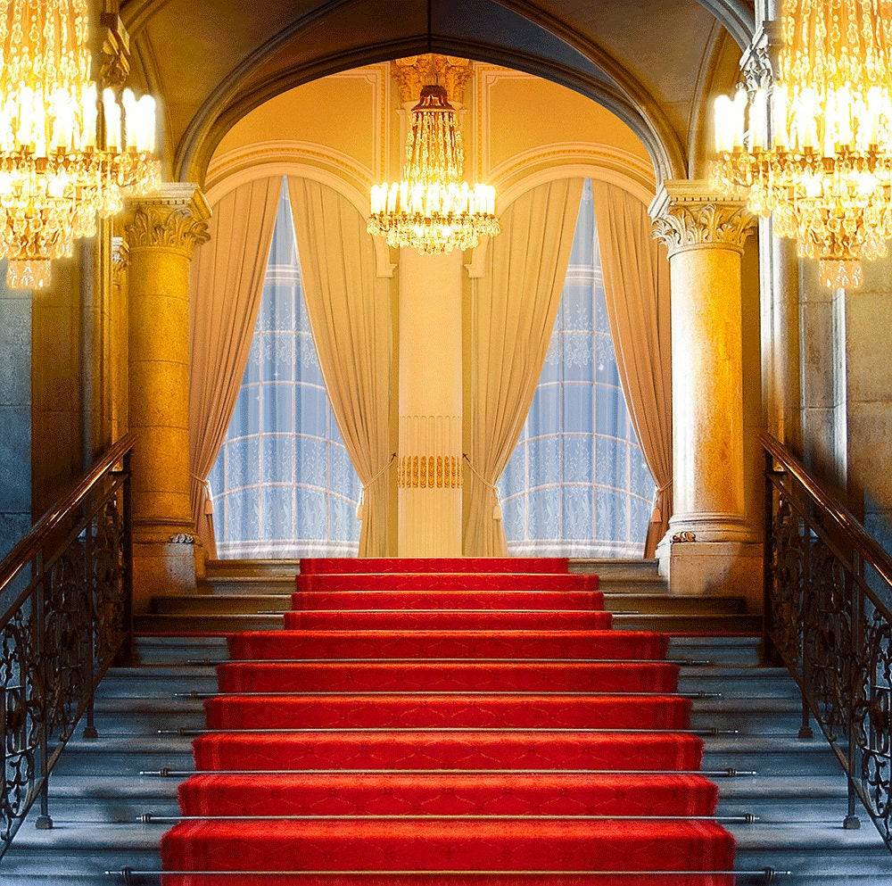 Grand Staircase Interior Photo Backdrop - Basic 10  x 8  