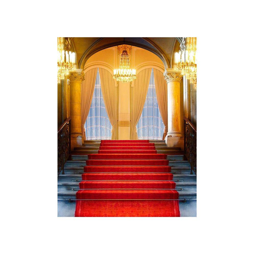 Grand Staircase Interior Photo Backdrop - Basic 4.4  x 5  