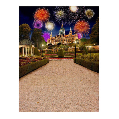 Great Gatsby Garden and Fireworks Photo Backdrop - Basic 6  x 8  