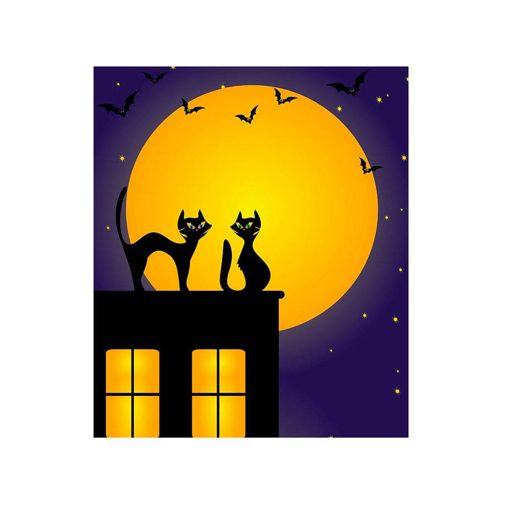 Halloween Black Cat Photography Backdrop - Basic 4.4  x 5  