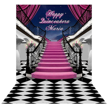 Happy Quinceanera Birthday Photo Backdrop - Pro 9 x 16