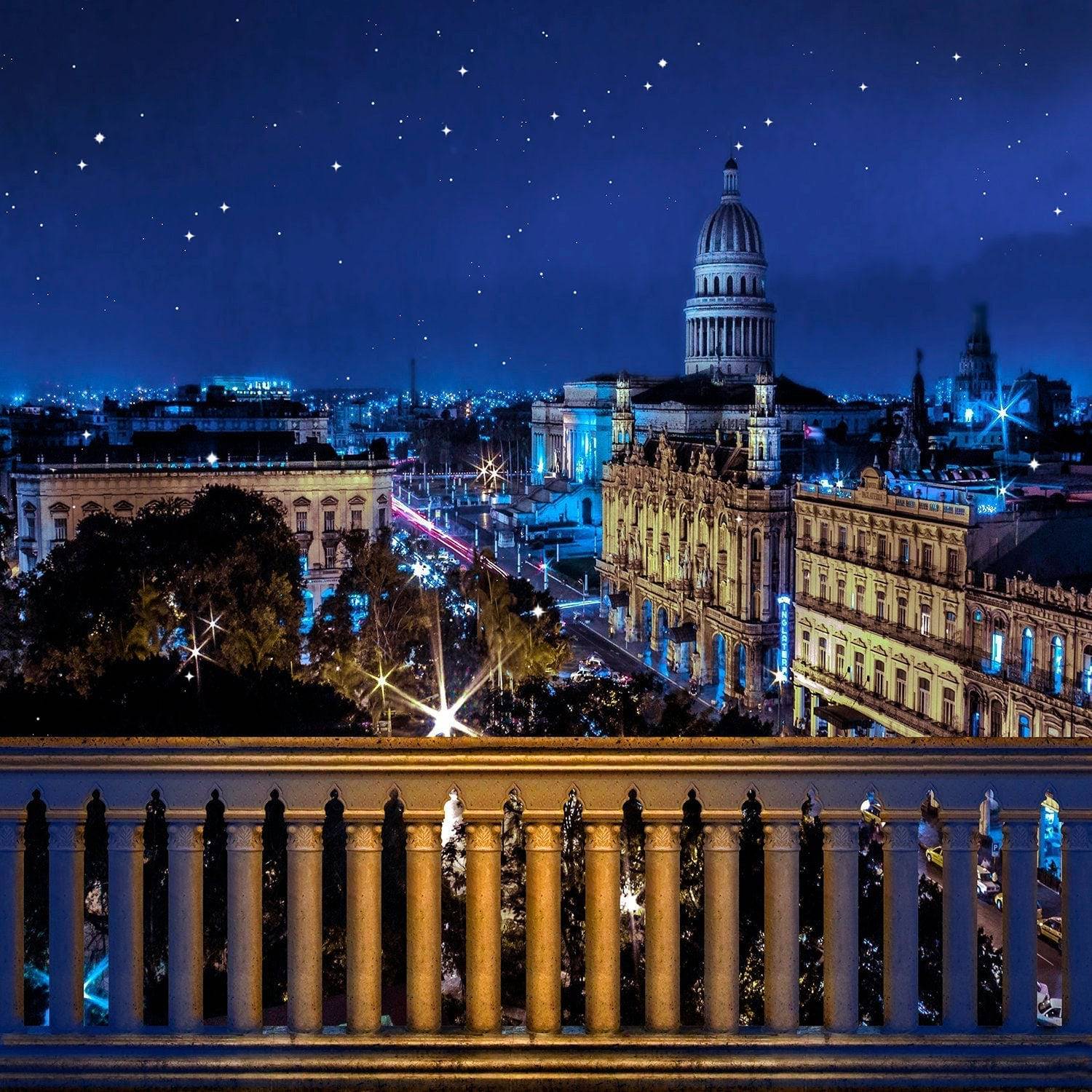 Havana Cuba City Skyline Photo Backdrop - Basic 10  x 8  