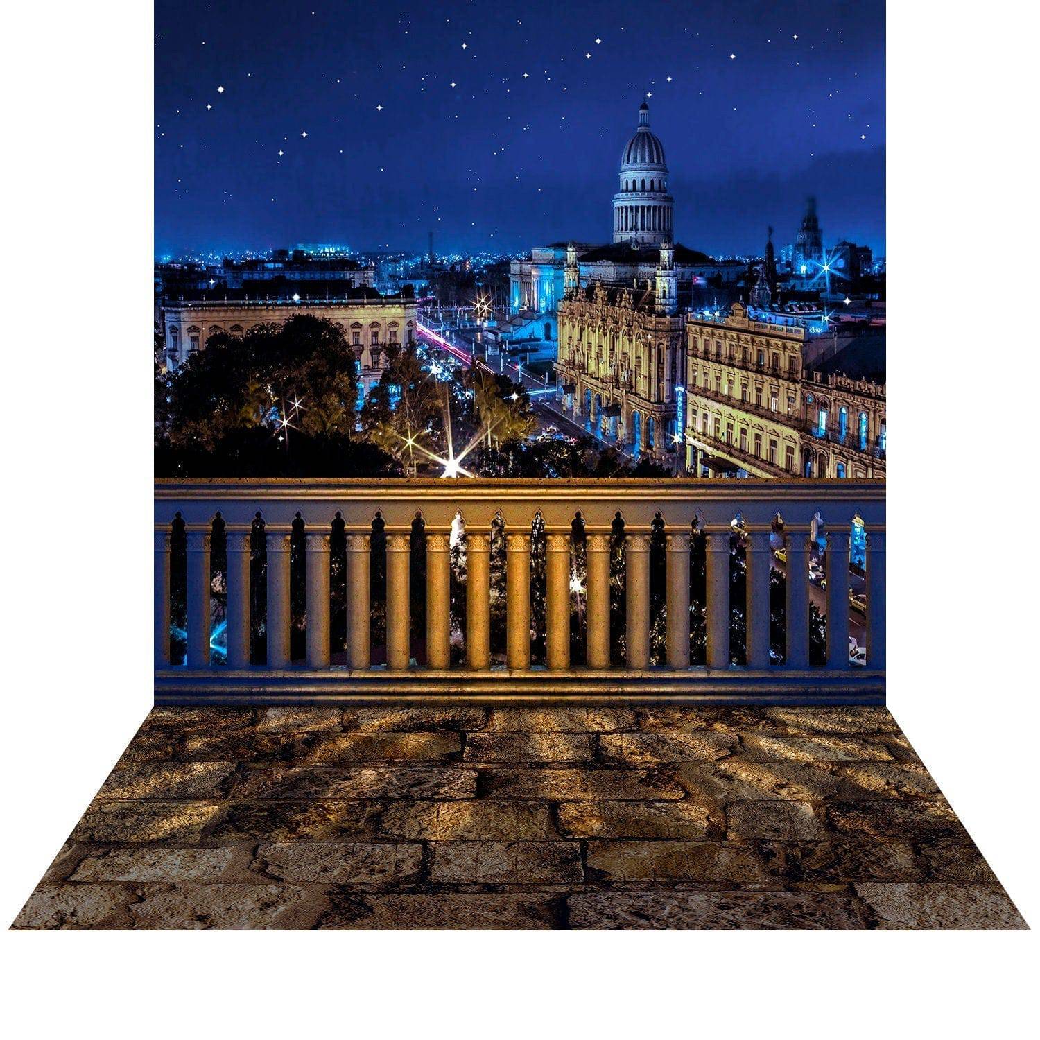 Havana Cuba City Skyline Photo Backdrop - Basic 8  x 16  