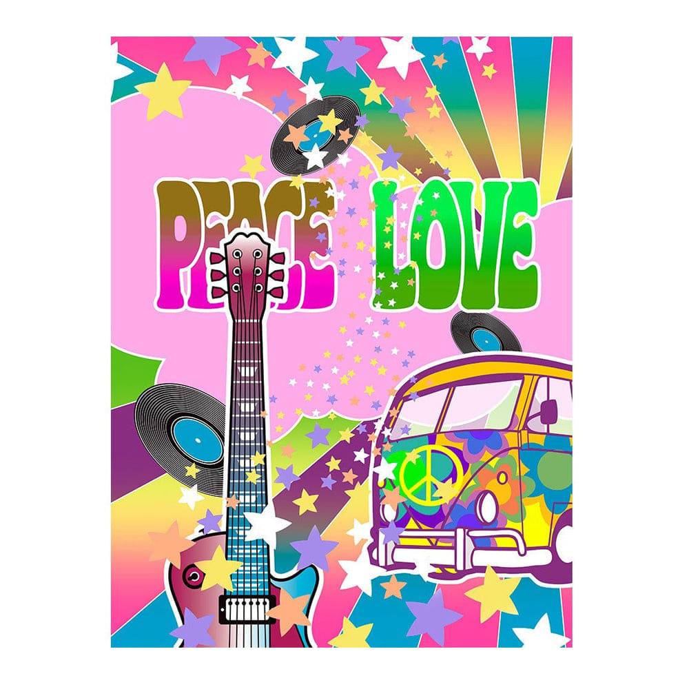 Hippy 60s Flower Power Photo Backdrop - Pro 6  x 8  