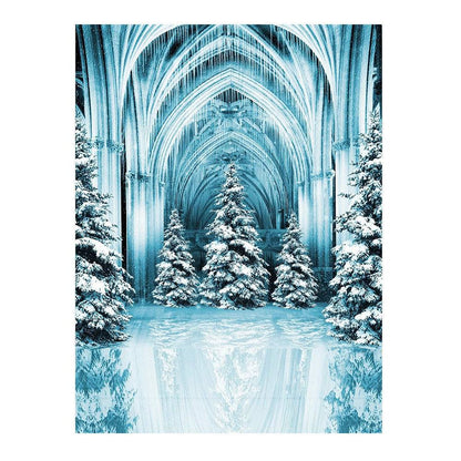 Christmas Ice Palace Photography Backdrop - Basic 6  x 8  