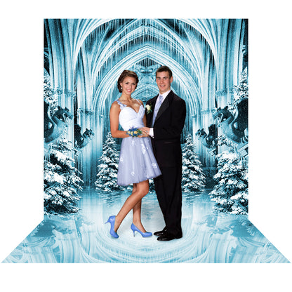 Christmas Ice Palace Photography Backdrop