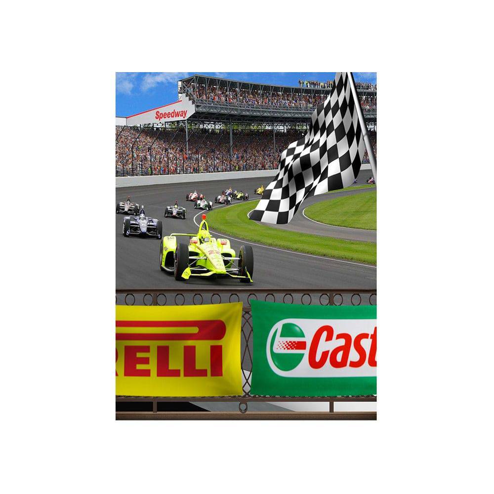Racecar Speedway Photography Backdrop - Basic 4.4  x 5  