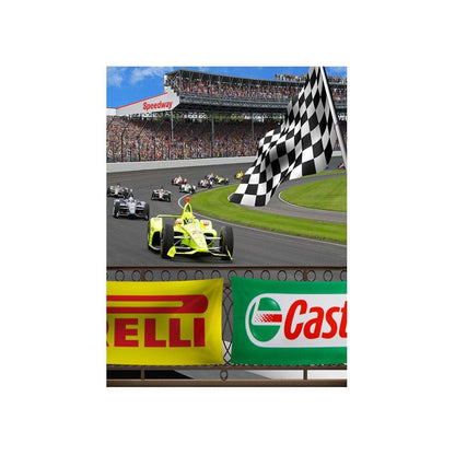 Racecar Speedway Photography Backdrop - Basic 4.4  x 5  