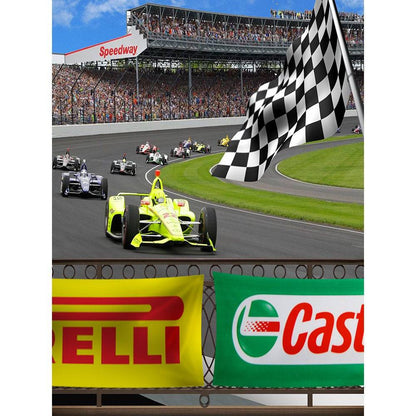 Racecar Speedway Photography Backdrop - Basic 8  x 10  