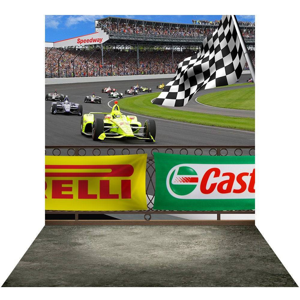 Racecar Speedway Photography Backdrop - Pro 10  x 20  