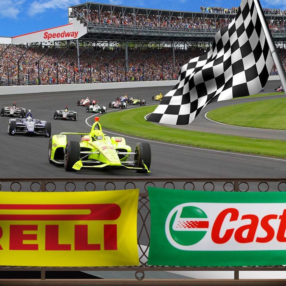 Racecar Speedway Photography Backdrop - Pro 10  x 8  