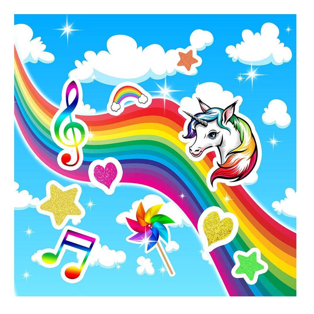 Children's Fun Photo Backdrop Background  - Basic 8  x 8  