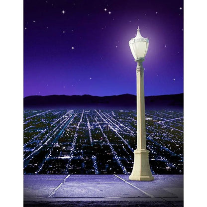 City At Night Photography Backdrop - Basic 8  x 10  