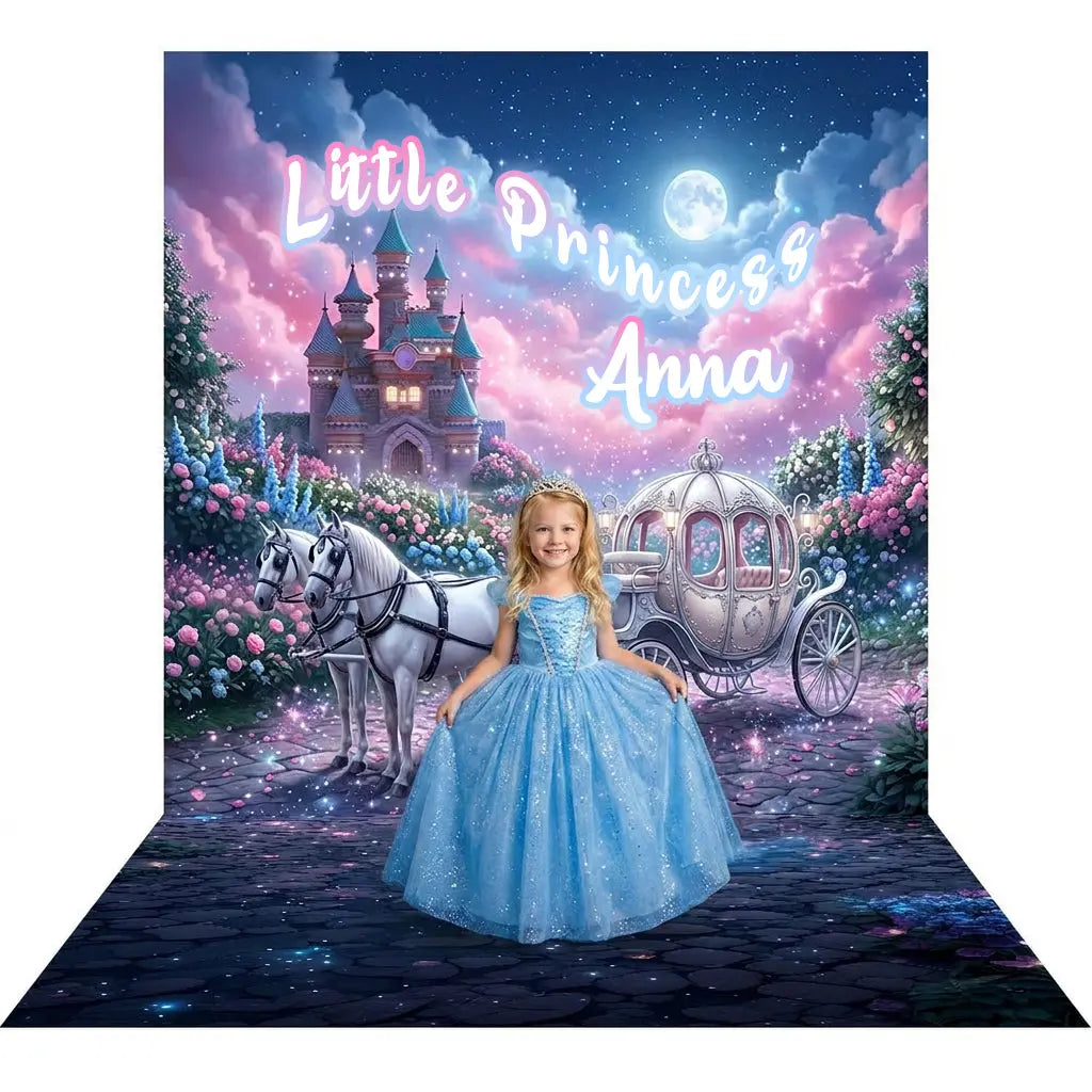 Little Princess Backdrop, Personalized, Children's Fabric Photo Background Alba Backgrounds