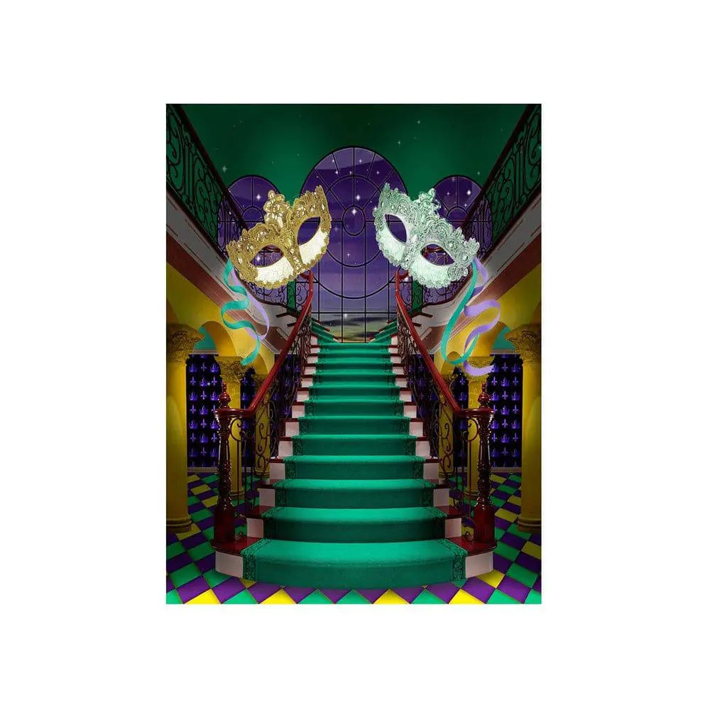 Mardi Gras Party Decorations Photo Backdrop - Basic 4.4  x 5  