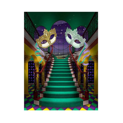 Mardi Gras Party Decorations Photo Backdrop - Basic 5.5  x 6.5  