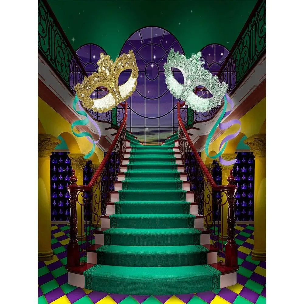 Mardi Gras Party Decorations Photo Backdrop - Basic 8  x 10  