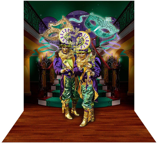 Masquerade Party Staircase Photo Backdrop