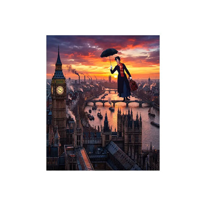 Mary Poppins Flying Backdrop Alba Backgrounds