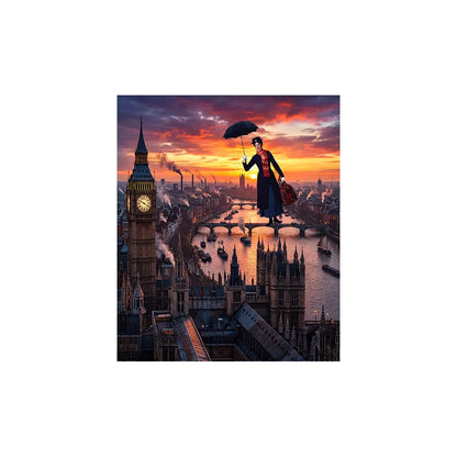 Mary Poppins Flying Backdrop Alba Backgrounds