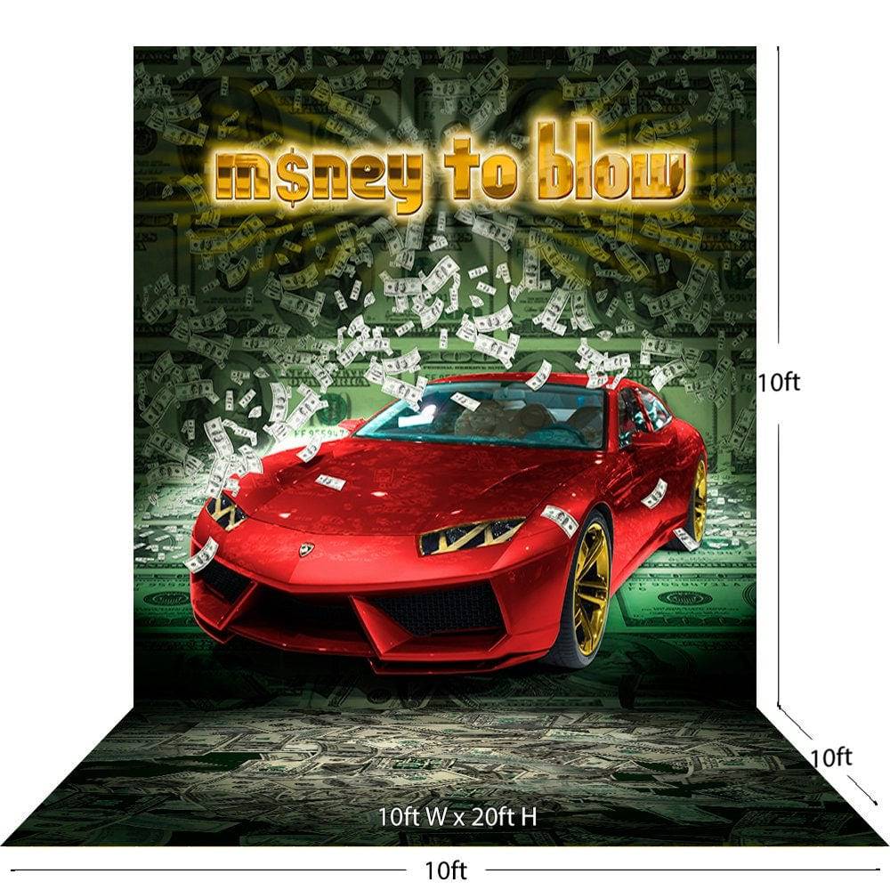 Money to Blow Photography Backdrop - Basic 8  x 16  