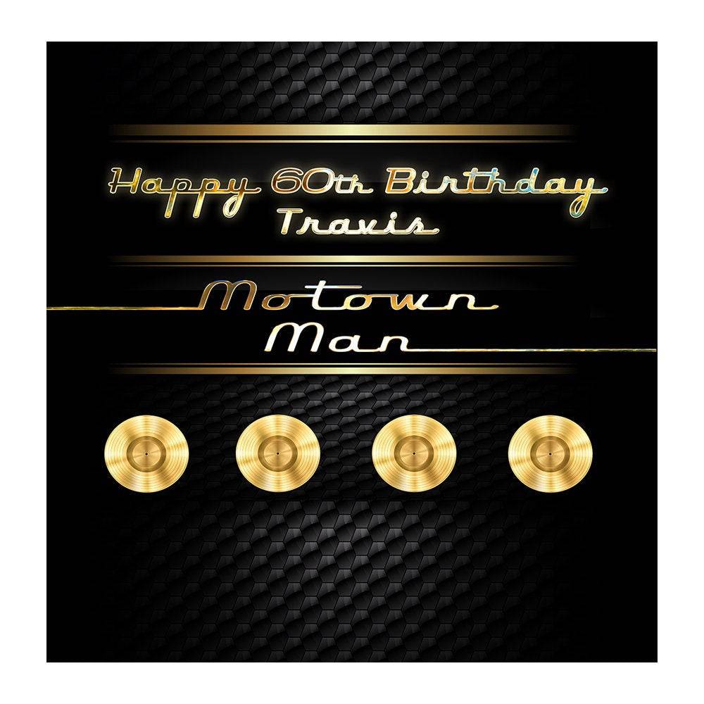 Motown Birthday Photo Backdrop - Pro 8  x 8  