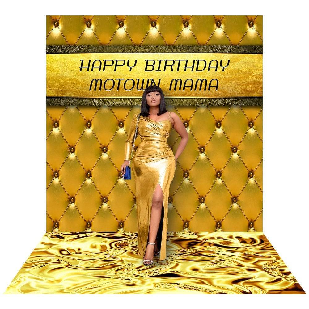 Gold Motown Mama Photo Backdrop