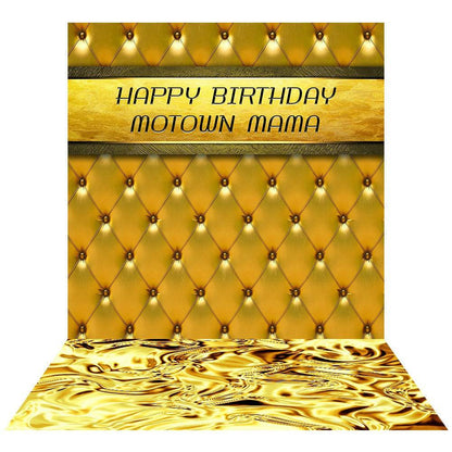 Gold Motown Mama Photo Backdrop - Basic 8  x 16  