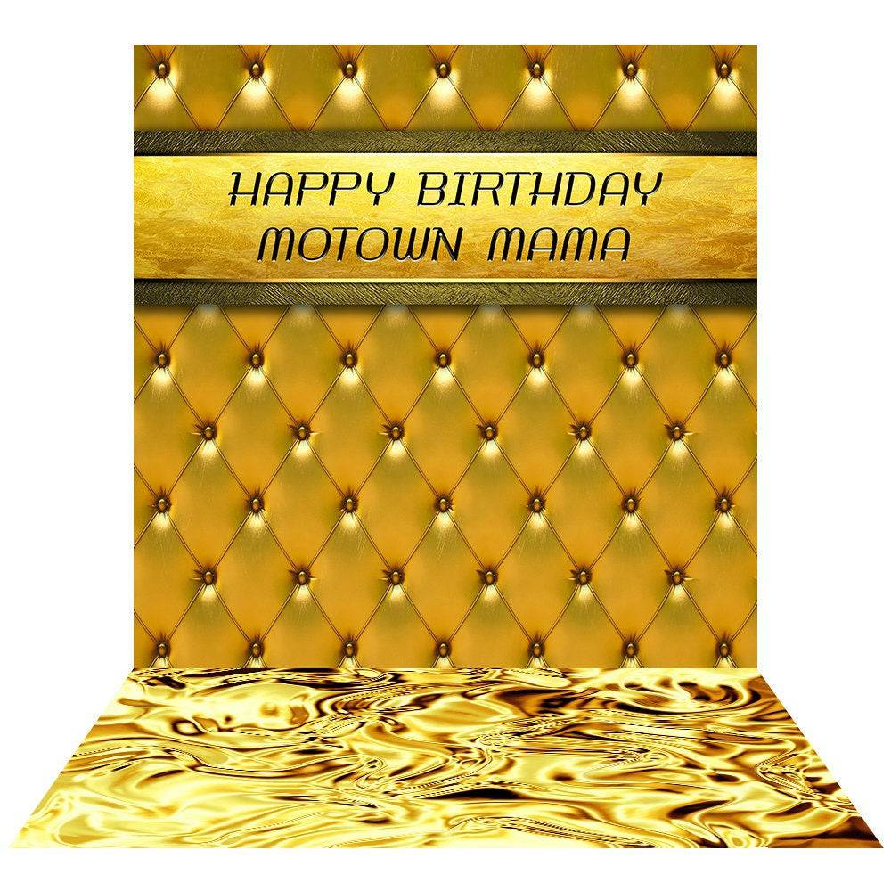 Gold Motown Mama Photo Backdrop - Pro 10  x 20  