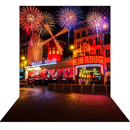 Moulin Rouge Backdrop: Paris Party Fabric Background Alba Backgrounds