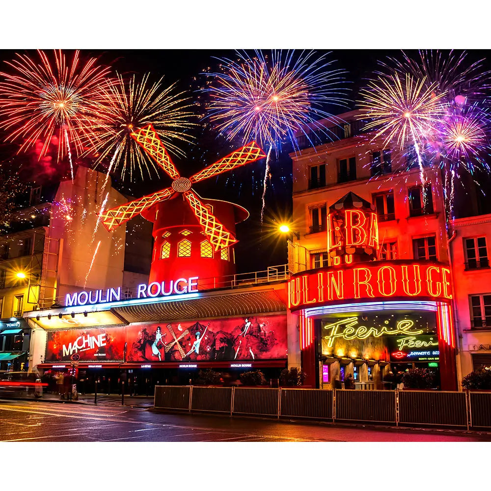 Moulin Rouge Backdrop: Paris Party Fabric Background Alba Backgrounds