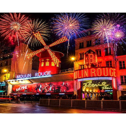 Moulin Rouge Backdrop: Paris Party Fabric Background Alba Backgrounds