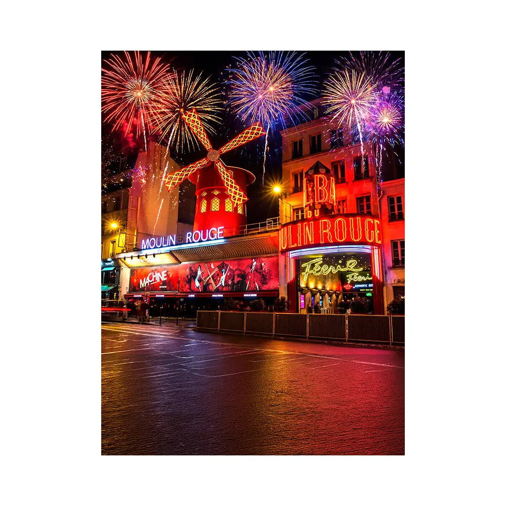 Moulin Rouge Backdrop: Paris Party Fabric Background Alba Backgrounds