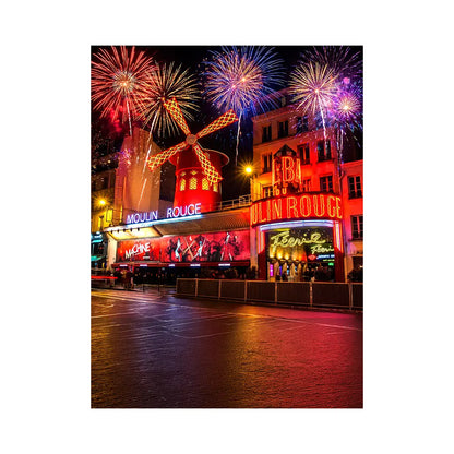 Moulin Rouge Backdrop: Paris Party Fabric Background Alba Backgrounds