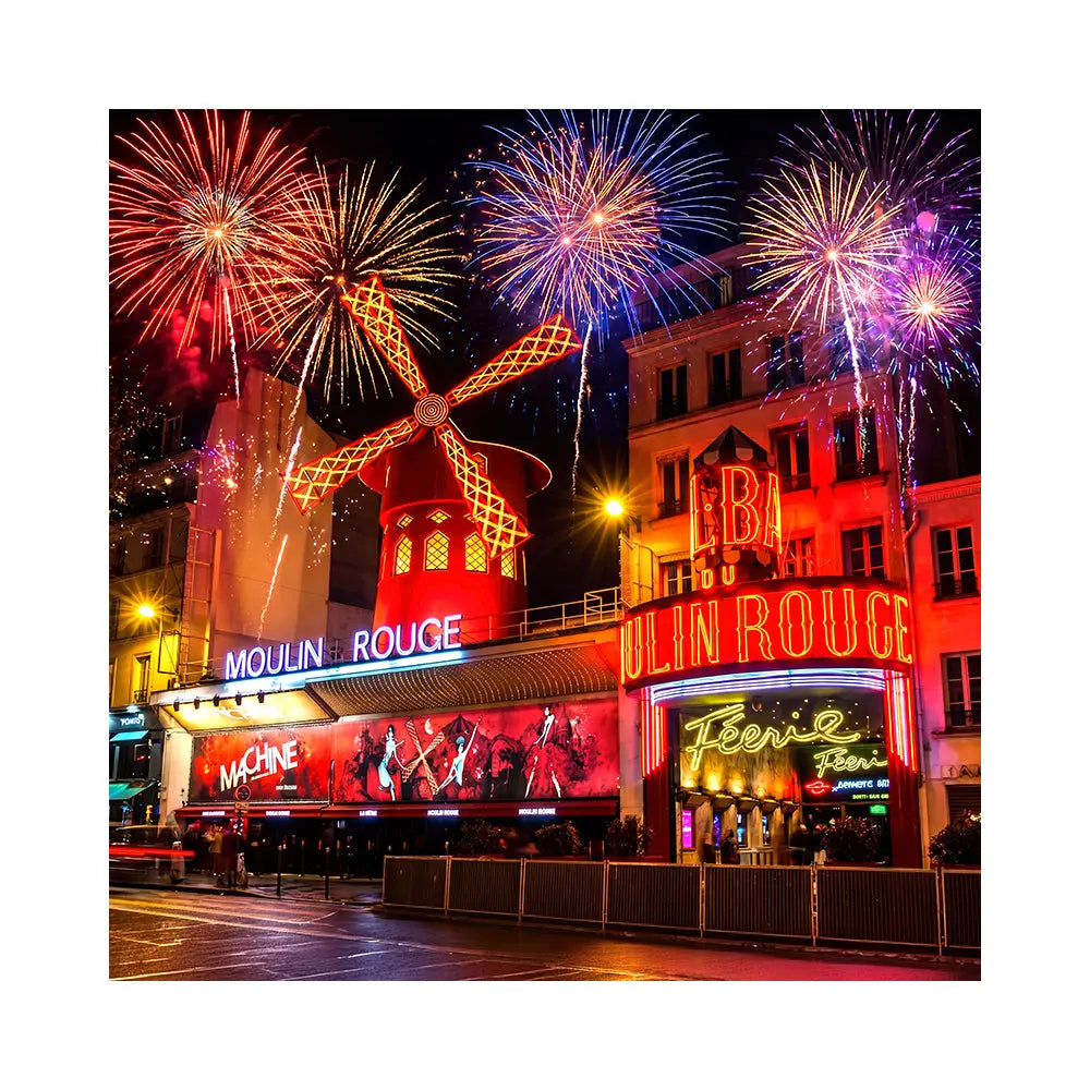 Moulin Rouge Backdrop: Paris Party Fabric Background Alba Backgrounds