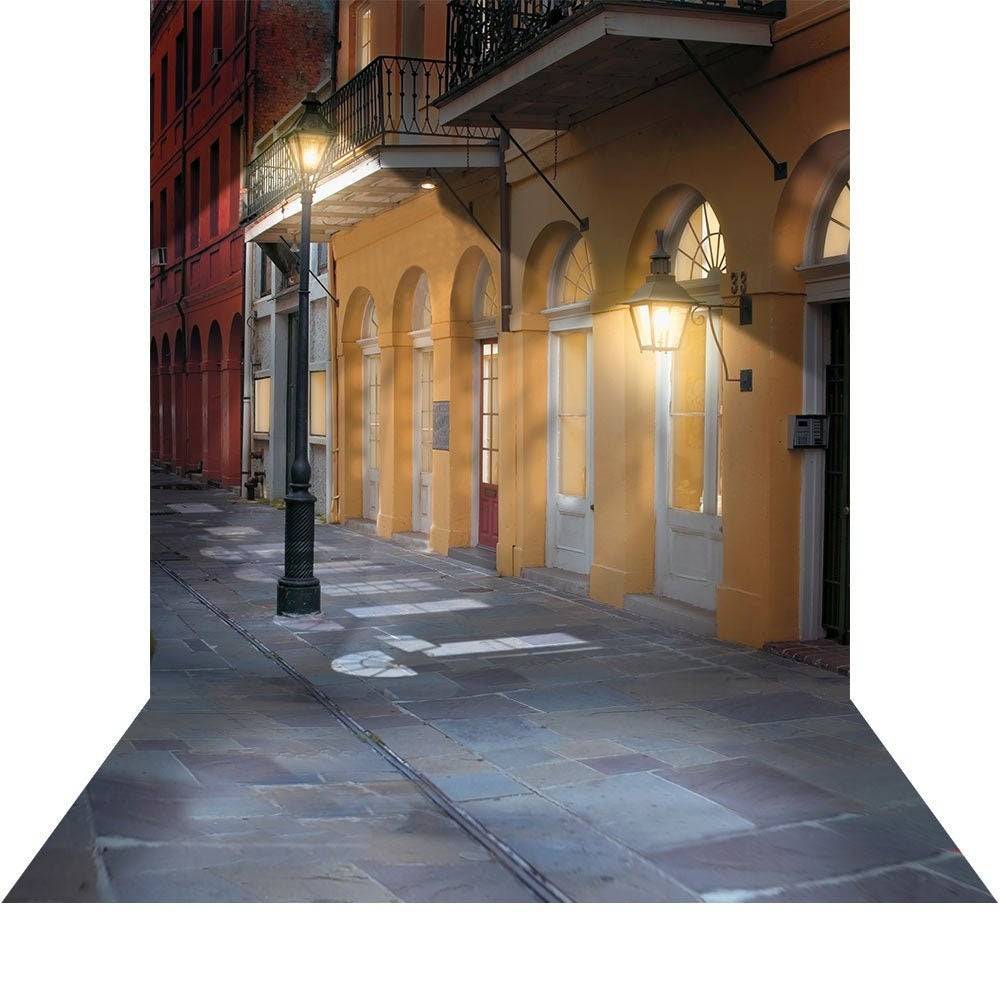 New Orleans Bourbon Street Photography Backdrop - Basic 8  x 16  