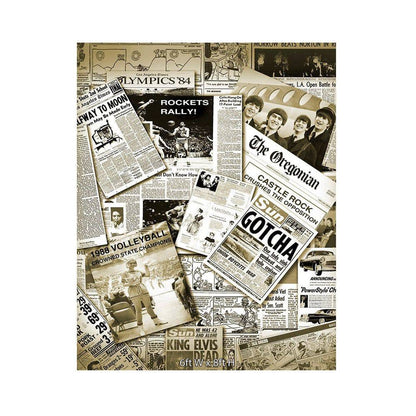 Retro Newspaper Headlines Party Photography Backdrop - Pro 6  x 8  