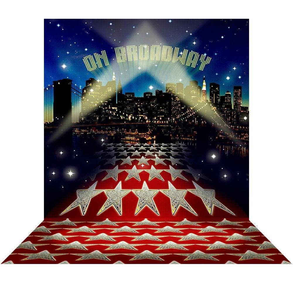 On Broadway NYC Party Photo Backdrop - Basic 8  x 16  