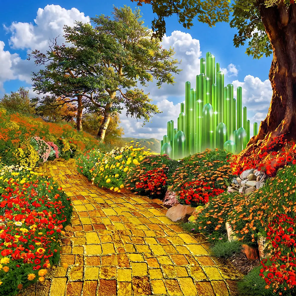 Wizard of Oz Yellow Brick Road Backdrop Alba Backgrounds