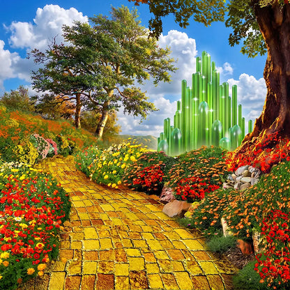 Wizard of Oz Yellow Brick Road Backdrop Alba Backgrounds