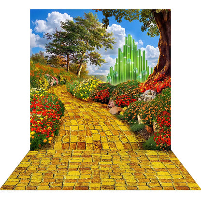 Wizard of Oz Yellow Brick Road Backdrop Alba Backgrounds